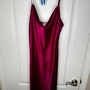 Satin Fuchsia Pink Dress